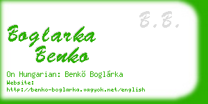 boglarka benko business card